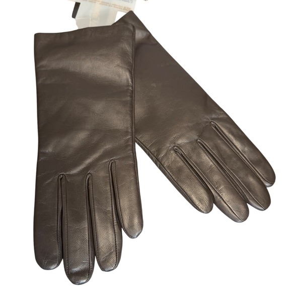 Isotoner Leather Gloves NWT Womens Size 7 Brown Thinsulate Ultra Lined Driving - Picture 4 of 9
